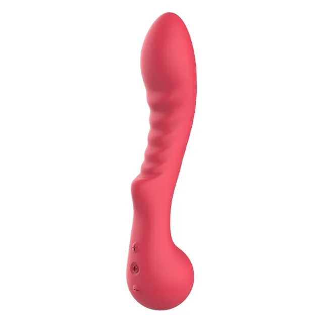 Vibrator DREAMTOYS Amour Aimée Flexible G-Spot. pentru stimularea punctului G. 10 funcții de vibrație. lungime 22 cm. roșu