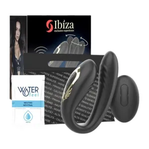 Vibrator dual IBIZA rotating dual vibrator. pentru stimulare clitoris si punctul G. 10 functii de rotatie. 10 functii de vibratii. negru