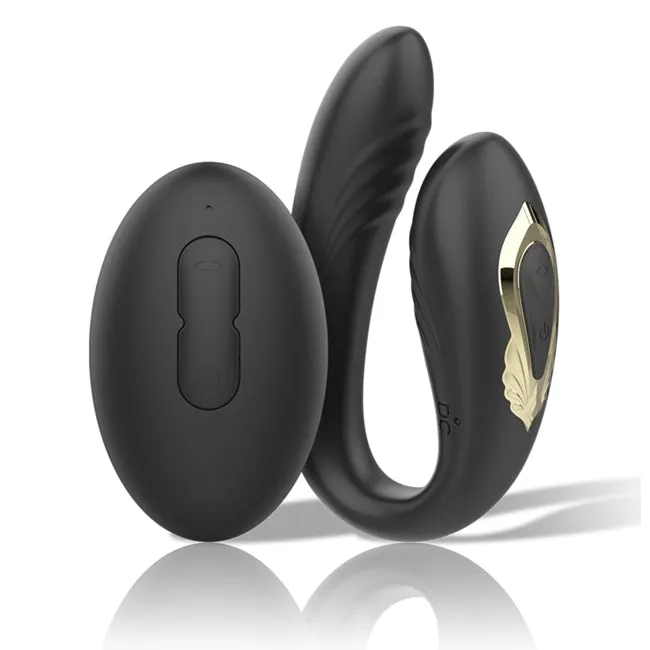 Vibrator dual IBIZA rotating dual vibrator. pentru stimulare clitoris si punctul G. 10 functii de rotatie. 10 functii de vibratii. negru