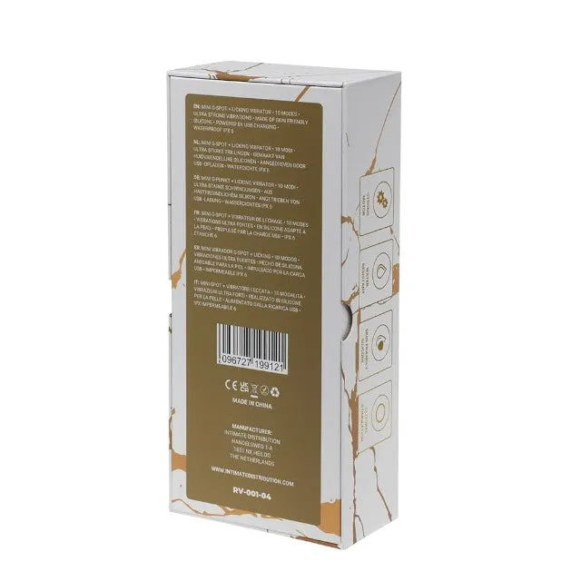 Vibrator dublu ROUGE VELVET Serena. pentru clitoris și punctul G. cu simulare sex oral. 10 funcții de vibrații ultra-puternice. roșu