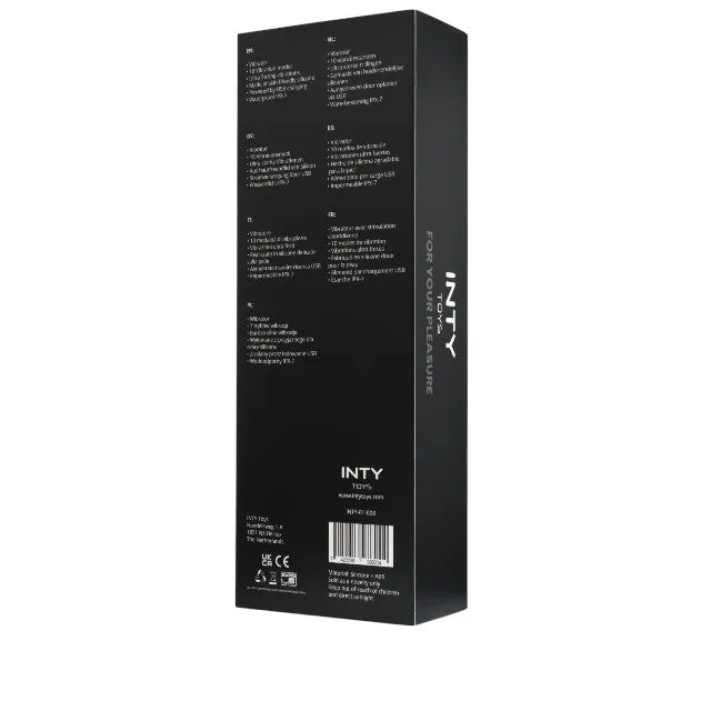 Vibrator INTY TOYS DASH. pentru stimularea punctului G. 10 funcții de vibrații ultra-puternice. silențios. rezistent la apă. 19.7 cm. negru