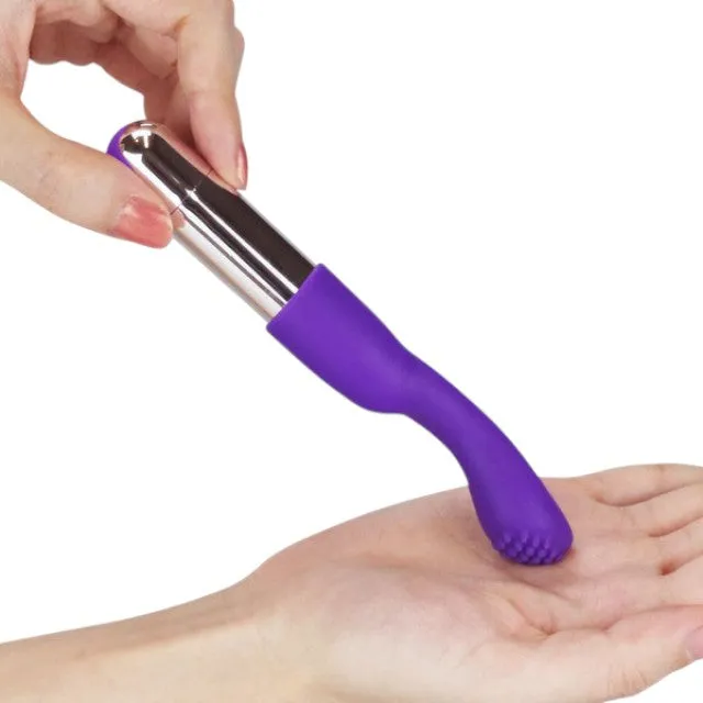Vibrator LOVETOY Joy Versatile Tickler. pentru clitoris și zone erogene. cu 10 funcții de vibrație. rezistent la apă. mov cu argintiu