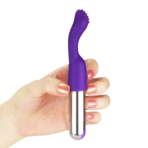 Vibrator LOVETOY Joy Versatile Tickler. pentru clitoris și zone erogene. cu 10 funcții de vibrație. rezistent la apă. mov cu argintiu