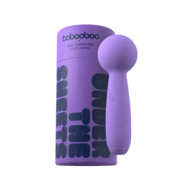 Vibrator mini wand TABOOBOO Under the Sheets. 10 funcții de vibrație. rezistent la apă. lungime 11 cm. mov