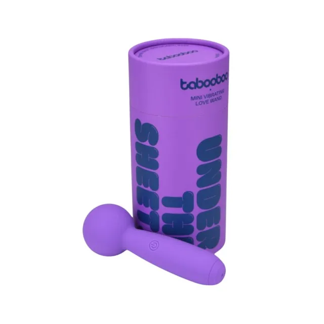Vibrator mini wand TABOOBOO Under the Sheets. 10 funcții de vibrație. rezistent la apă. lungime 11 cm. mov