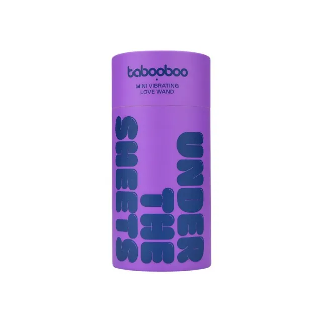 Vibrator mini wand TABOOBOO Under the Sheets. 10 funcții de vibrație. rezistent la apă. lungime 11 cm. mov