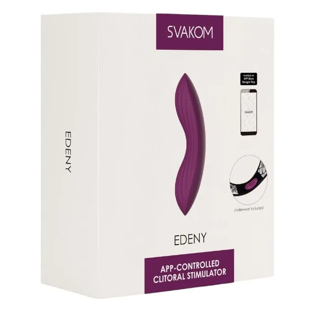 Vibrator pentru chilot SVAKOM EDENY. cu lenjerie inclusă. control prin aplicație. 11 funcții de vibrație. mov