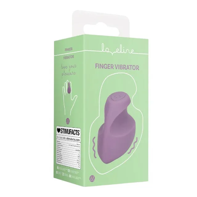Vibrator pentru deget LOVELINE Finger Vibrator. pentru clitoris și zone erogene. 10 funcții de vibrație. rezistent la apă. mov