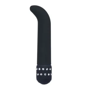 Vibrator pentru punctul G TOYZ4LOVERS G-Diamonds Curve. design cu strasuri. cu vibrații multiple. 15.2 cm. negru (00904383)