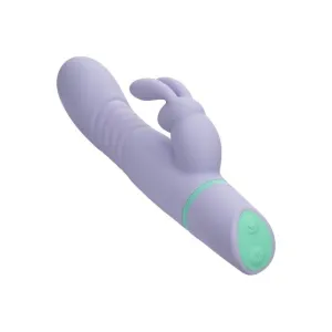 Vibrator rabbit CALEXOTICS Love Bunny - Thrusting Bunny. cu funcție de penetrare. 100  combinații de senzații. rezistent la apă IPX7. mov