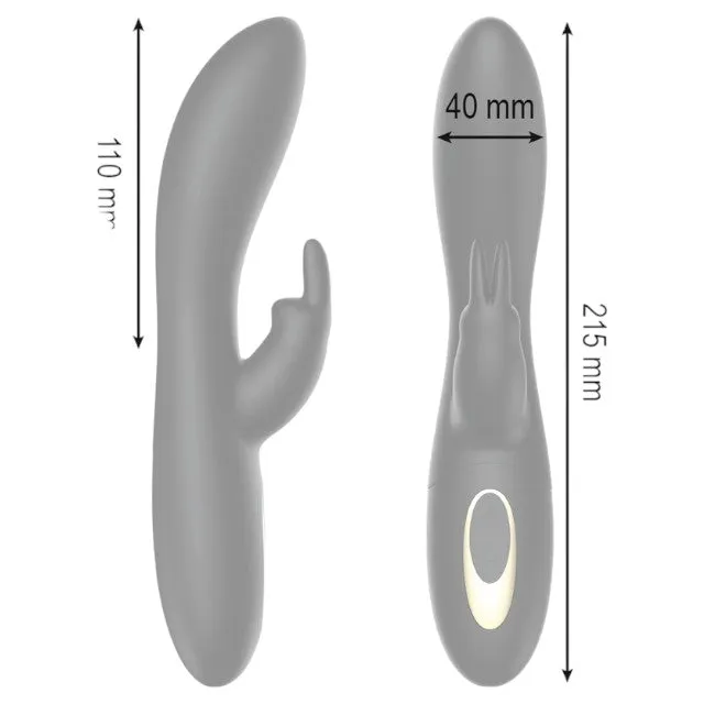 Vibrator rabbit IBIZA Rotating Rabbit Vibrator. pentru stimularea clitorisului și punctului G. 6 viteze. 12 funcții de vibrație. negru