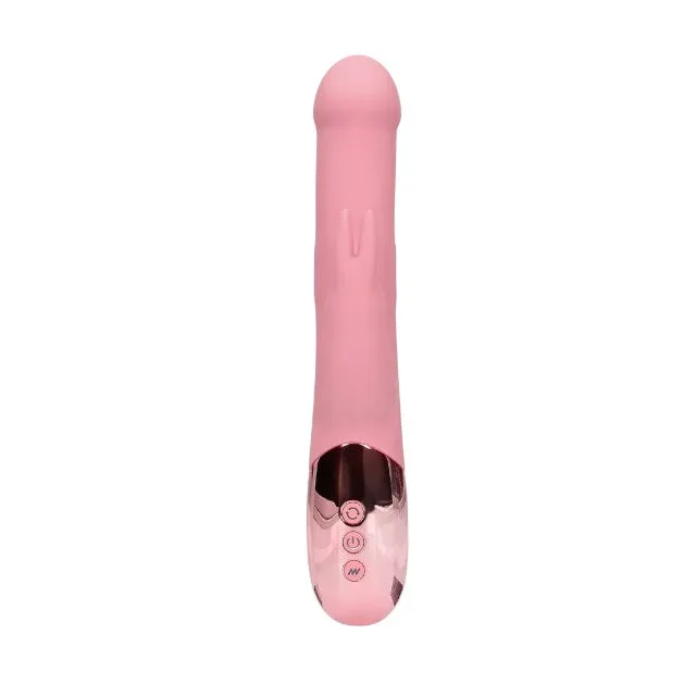 Vibrator rabbit LOVELINE Rotating Beads Rabbit Vibrator. cu perle rotative. 10 funcții de vibrație. lungime 22.5 cm. roz