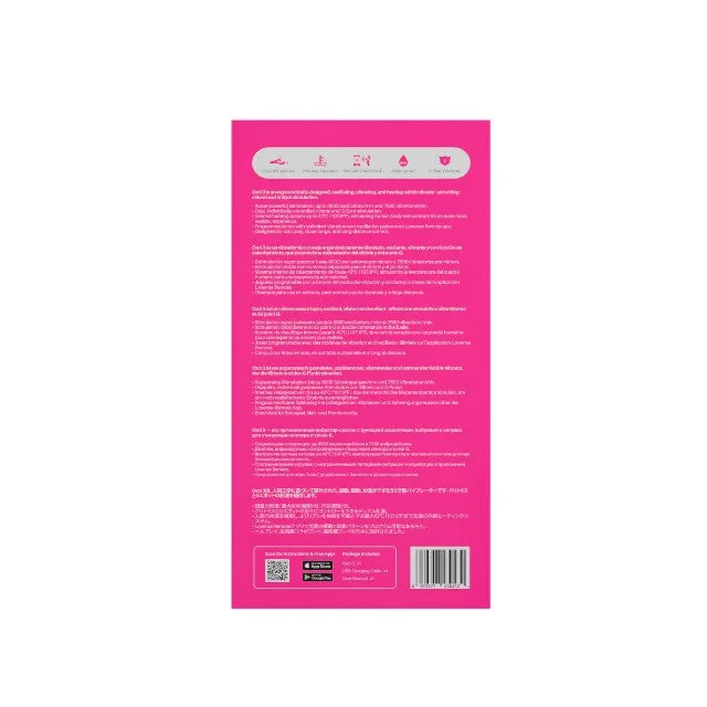 Vibrator rabbit LOVENSE Osci 3. cu stimulator dublu. control prin aplicație. funcție de încălzire. funcții de vibrație nelimitate. roz