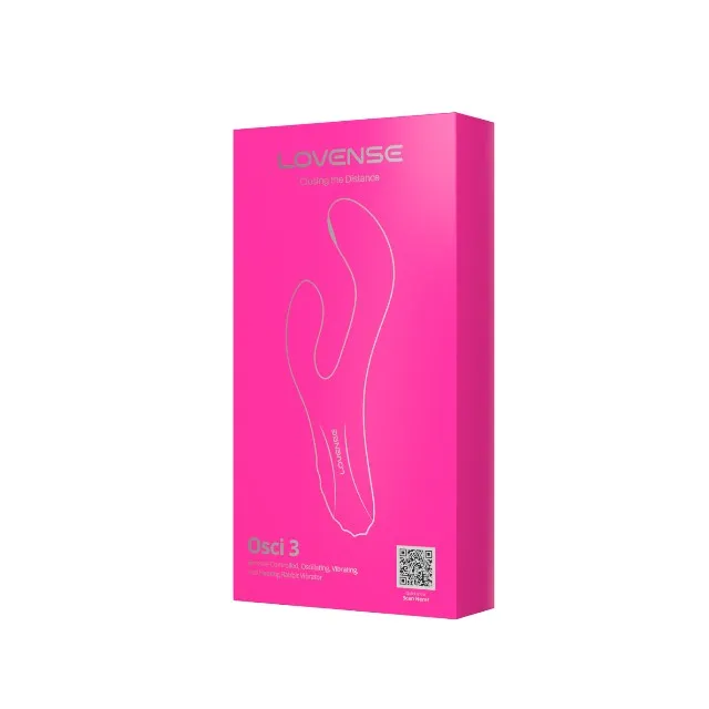 Vibrator rabbit LOVENSE Osci 3. cu stimulator dublu. control prin aplicație. funcție de încălzire. funcții de vibrație nelimitate. roz