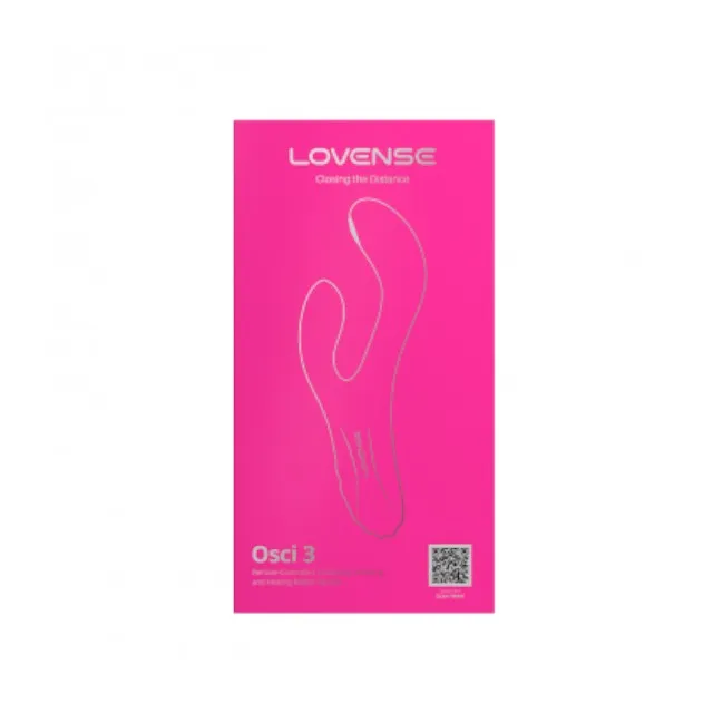 Vibrator rabbit LOVENSE Osci 3. cu stimulator dublu. control prin aplicație. funcție de încălzire. funcții de vibrație nelimitate. roz