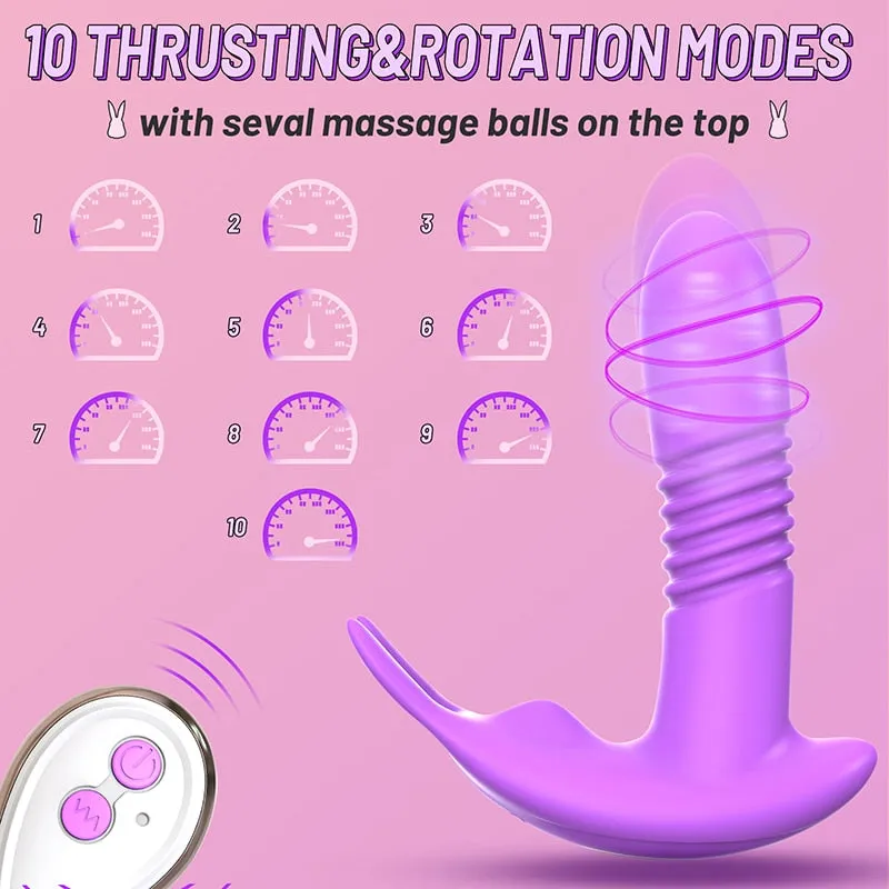 Wearable Dildo Telescopic Rotating Vagina Vibrator