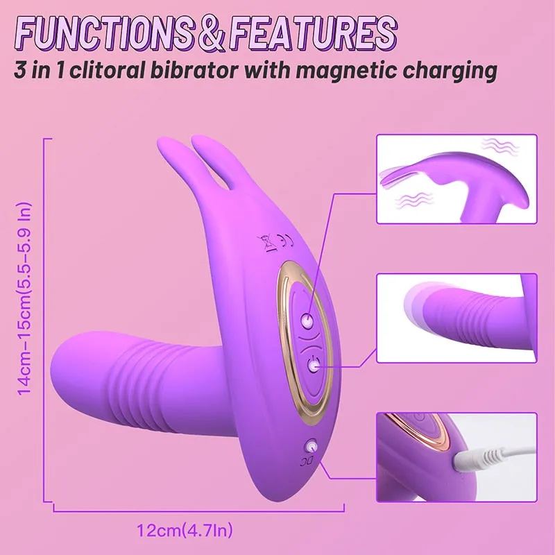 Wearable Dildo Telescopic Rotating Vagina Vibrator