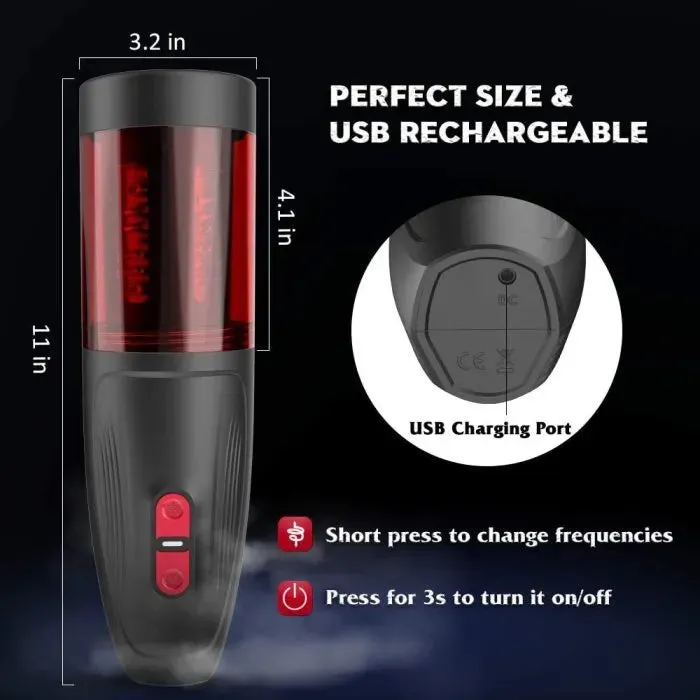 Zorra Telescopic Masturbator  | Handsfree | 20 Modes | USB charge